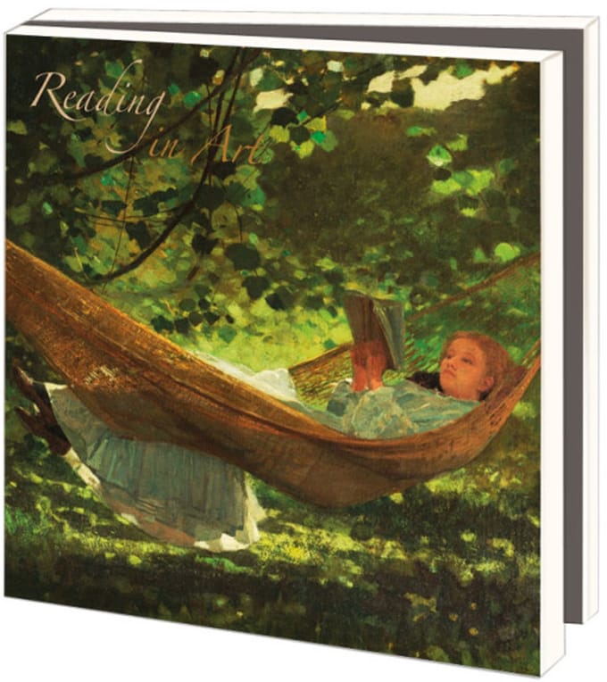 Kaartenmapje met Enveloppen Vierkant - Reading in Art