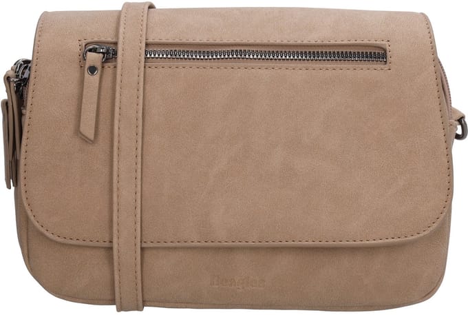 Beagles Cambrils Schoudertas - Crossbody - Dames - Tas - Overslag - Ritssluiting - Lichttaupe