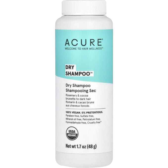 Dry Shampoo, Brown to Dark Hair, Rosemary and Cocoa, 48G(1.7Oz) white