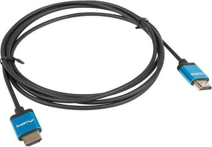 HDMI Cable Lanberg V2.0 4K SLIM Black 1 m Black/Blue