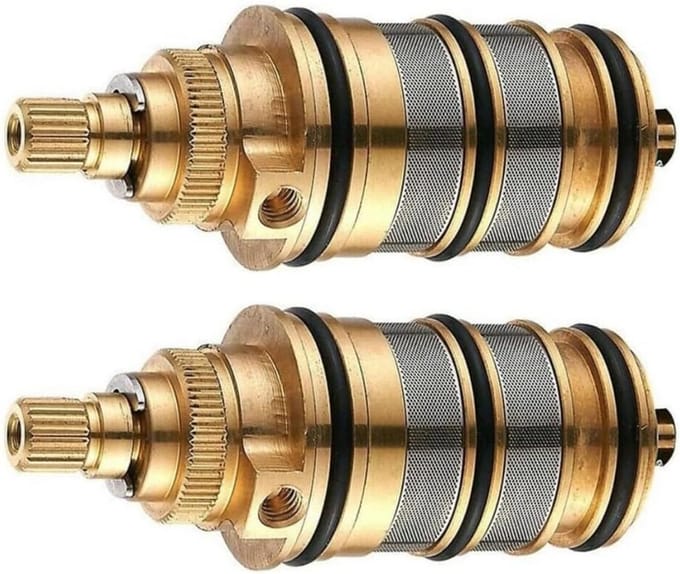 Douchekraan Onderdeel - Thermostaat Cartouche - Douche Temperatuur - Messing Materiaal - 2 Stuks - Messing