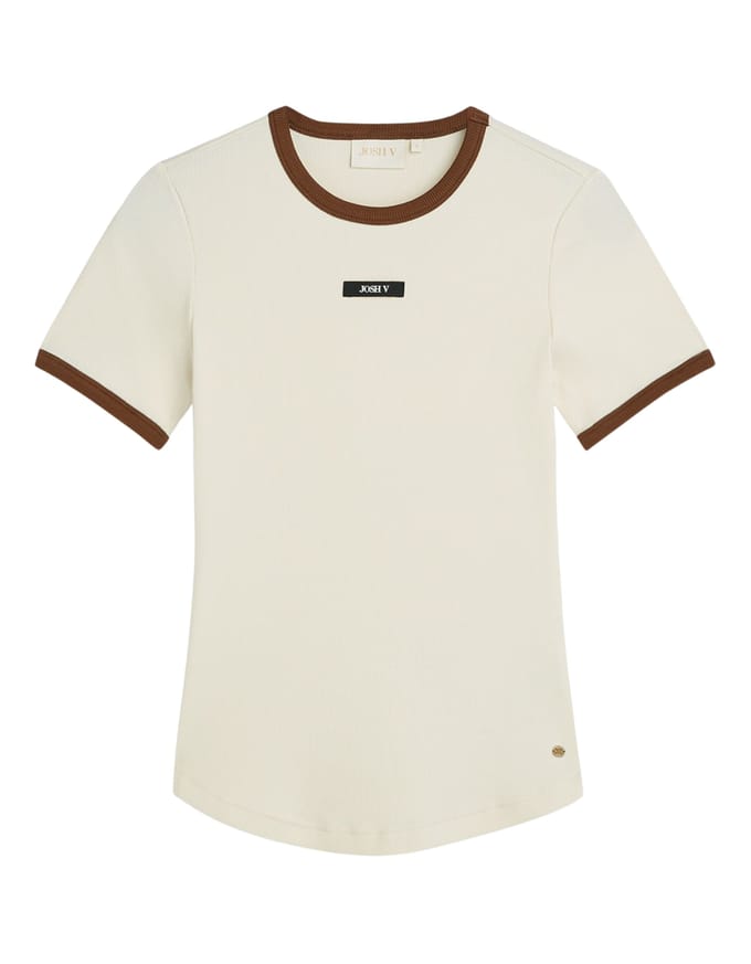 Josh V Cody T-shirts Ecru Jv-2608-1103