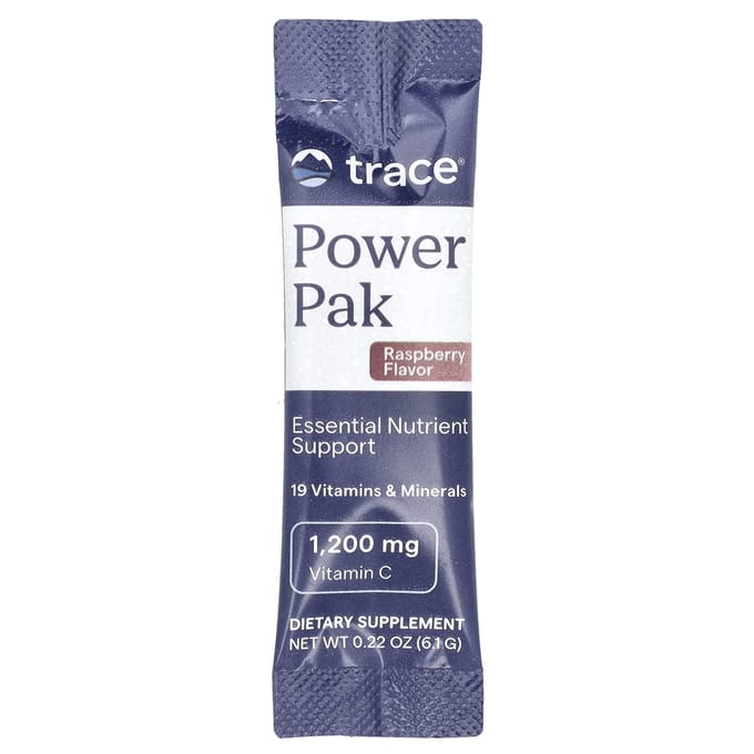 Liquimins, Power Pak, Electrolyte Stamina, Raspberry (30 Packets, 5.1 g Each) - Trace Minerals Research