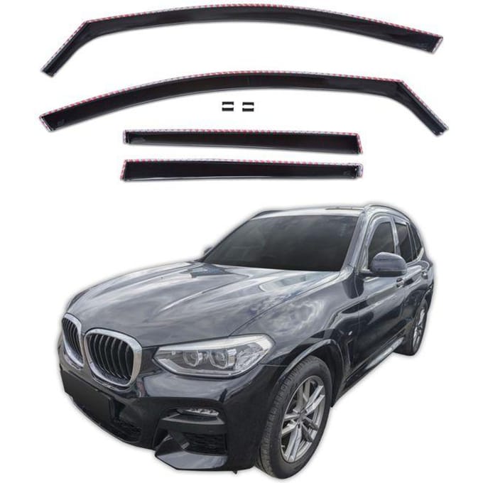 Déflecteurs d'air - BMW X3 G01 (2017-2023) - 4 pièces - Acrylique anti-UV - Montage facile