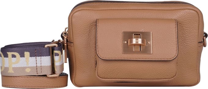 JOOP! Leren Schoudertas Carino Susan Shoulderbag Beige Lichtbruin