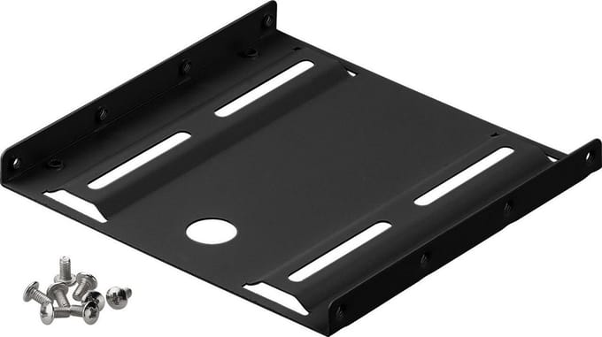 Goobay 2,5 inch harde schijf montageframe naar 3,5 inch - 1-voudig, geschikt voor de installatie van een 2,5 inch harde schijf in een 3,5 inch behuizingssleuf