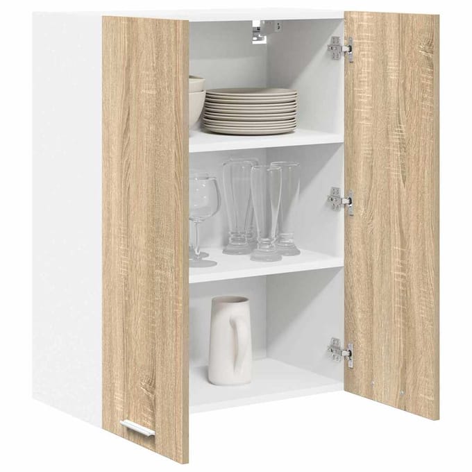 vidaXL - Hangkast - Sonoma - Eik - 60 - x - 31 - x - 80 - cm - Bewerkt - hout