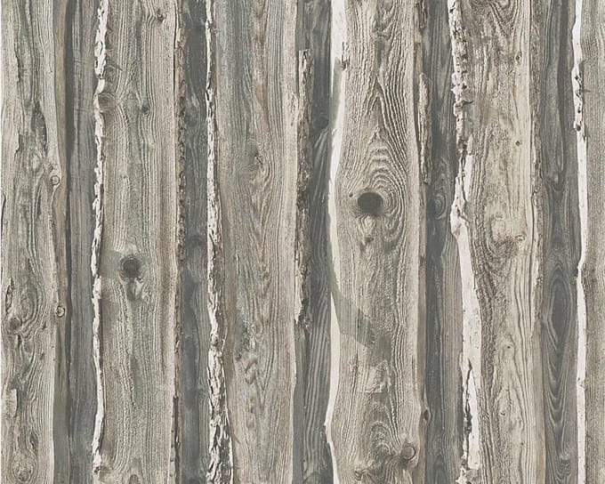 BOOMSTAM PLANKEN BEHANG - Beige Bruin Grijs - AS Creation Il Decoro
