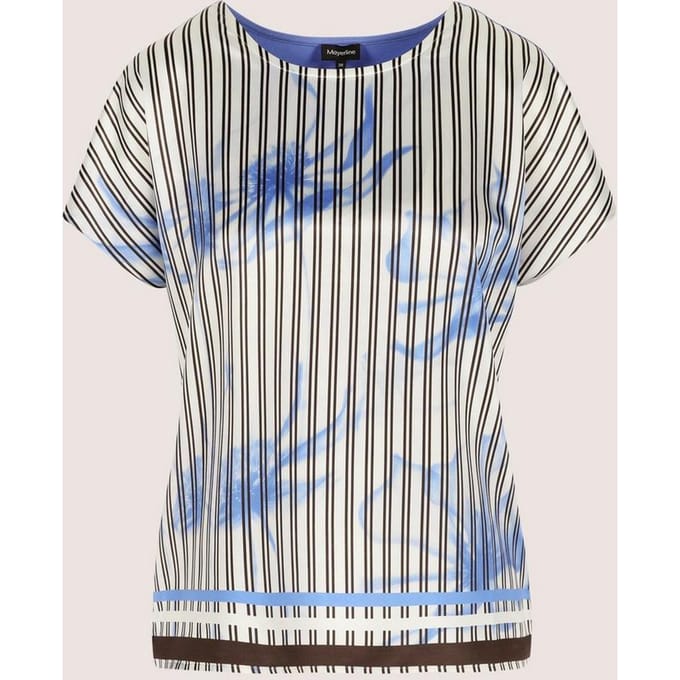 T-shirtblouse Met Satijnen Front