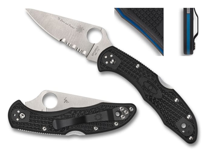 Spyderco Zakmes Delica 4 Thin Blue Line Black VG-10 CE