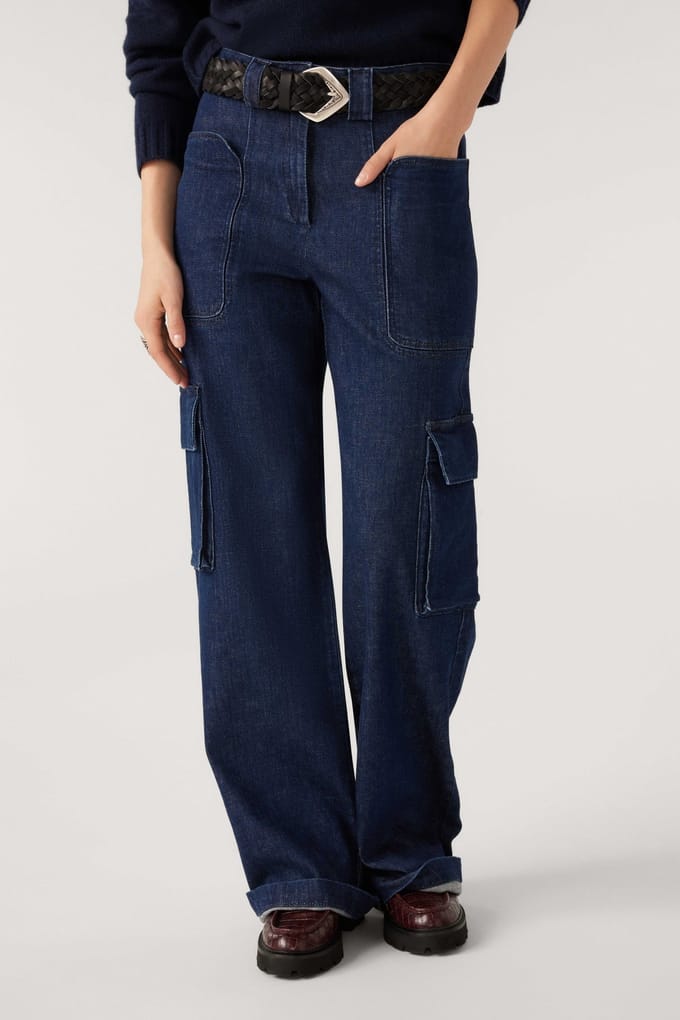 BA&SH Jean Auzy Bluejeans Größe: 40 | Cargohosen Outlet | Damen | Blau