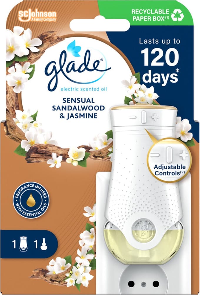 Glade Electric Scented Oil Houder Sensual Sandalwood & Jasmine