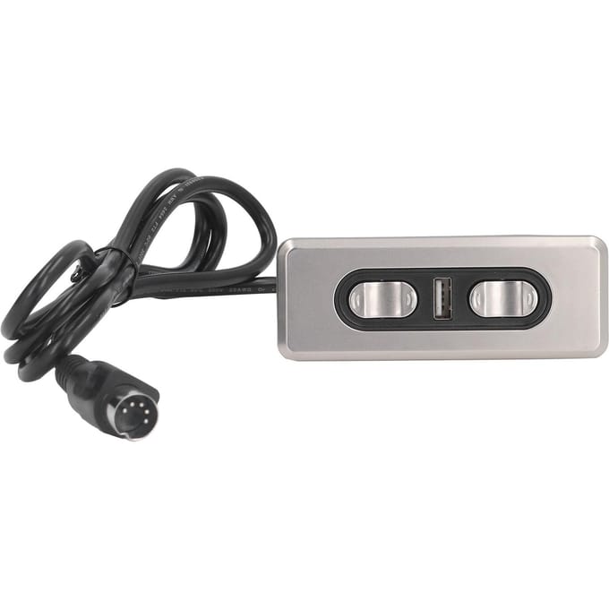 Dubbele Motor 12V/29V Elektrische Bank Controller Fauteuil Hef Controller met USB Laadpoort 5P Hef gray