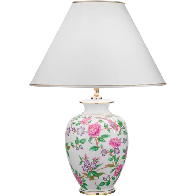austrolux Kolarz Giardino Flora tafellamp, hoogte 55 cm, wit/gekleurd