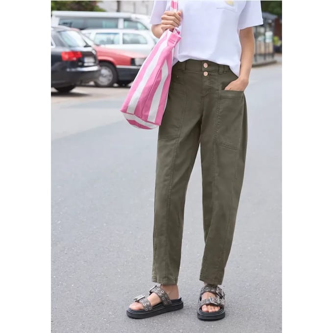 Barrel Leg broek in Washed Look