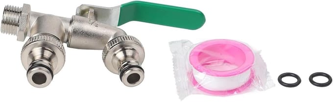 Koperen Tuinsproeier - Waterverdeler - Efficiënte Irrigatie - Twee Wateruitlaten - 1/2 Inch
