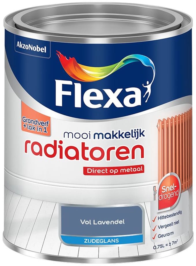 Flexa - Mooi Makkelijk Radiatoren Zijdeglans - Vol Lavendel - Mengverf - 750 Ml