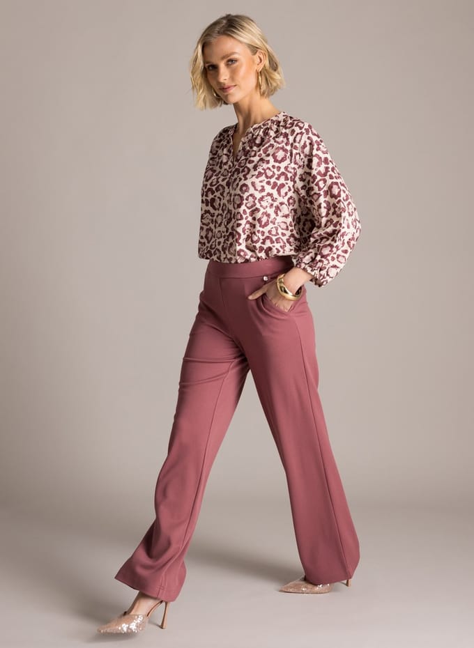 YEST Paloma Essential Bottoms - Plum - maat W34 / L32