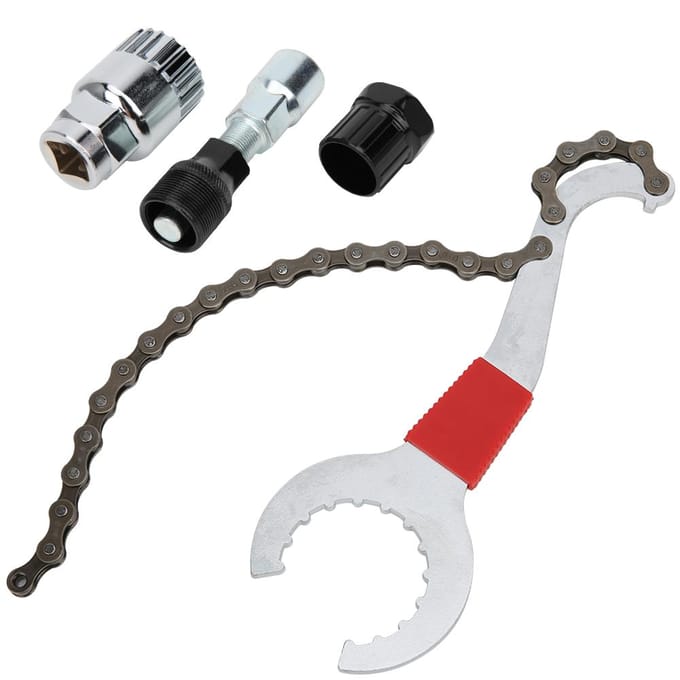 Support de retrait de chaîne de vélo Retrait de cassette Rétrofrein Retrait de pédalier Outil de retrait gray