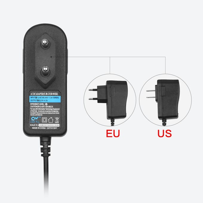 AC DC Stroomadapter Spanningsomvormer Transformator 220V 110V naar 12V 24V 1A 2A 3A 5A Voedingstransformatoren Voor Verlichting 24V 2A EU Plug