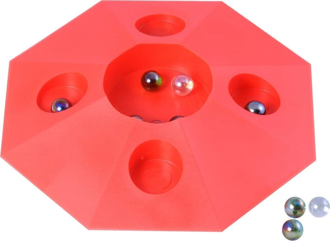 Angel Toys Knikkerpotje 22CM Met Knikkers - Rood