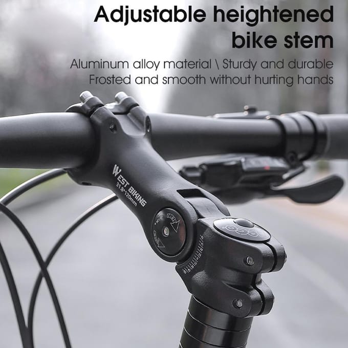 Tige de guidon de vélo réglable, Angle Variable de 60 degrés, en alliage d'aluminium, rehausseur de guidon de vélo de route 25.4-100mm