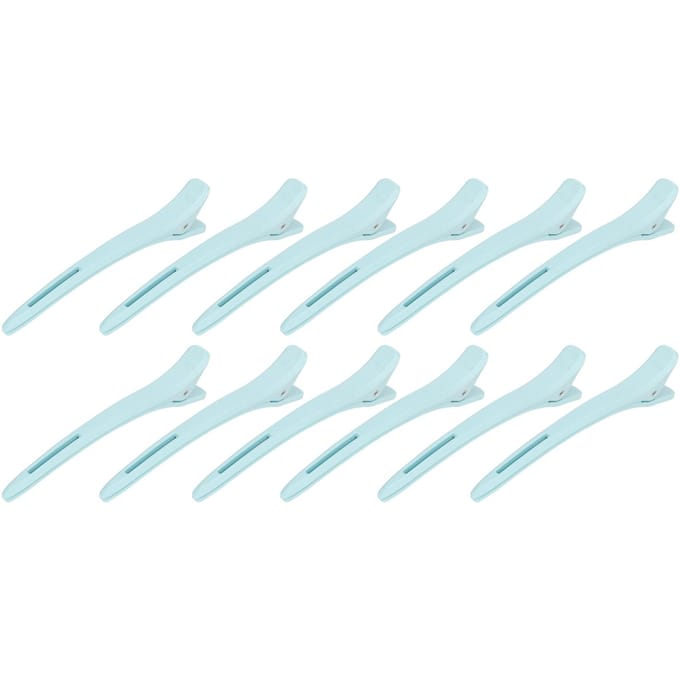12 Stuks Blauw Kapsel Haarknippen Styling Afdeling Clip ABS Handige Kapsel Positioneringsklem white