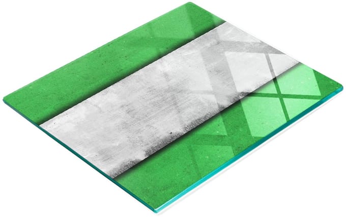 Multifunctionele decoratieve glazen keukenplank, groene wandplank, 60x52 cm