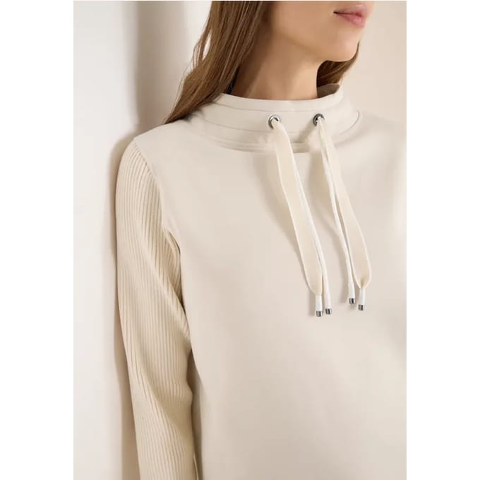 Sweater met gebreide mouwen