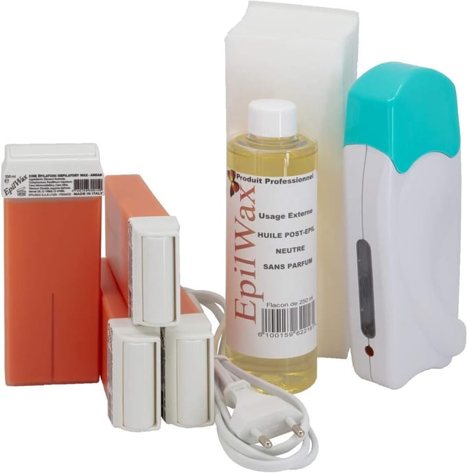 Complete Ontharings-set - Argan - Harsverwarmingsapparaat met Roll-on Harspatronen - Voor Thuisgebruik