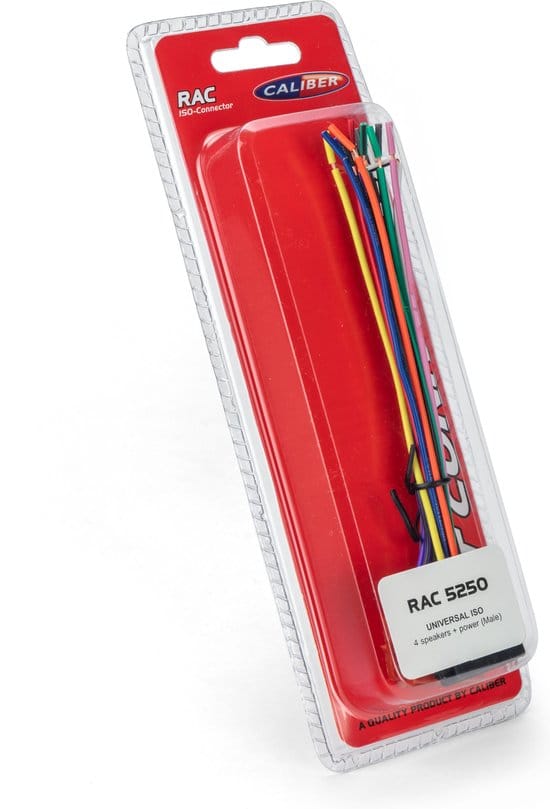 Caliber ISO stekker - ISO kabel Auto - set van 2 ISO stekkers voor luidsprekers en elektra - Universeel (RAC5250)