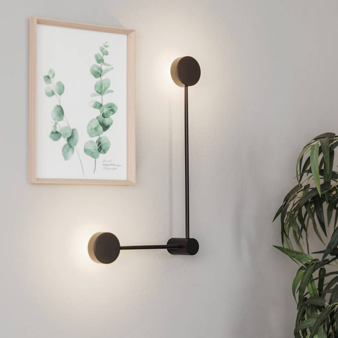 Nowodvorski Lighting Wandlamp Orbit II 20/40, zwart, 2-lamps