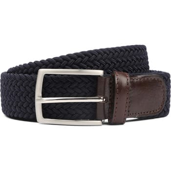 Profuomo Geweven Riem Donkerblauw - Maat 85 - Heren - Riem gevlochten