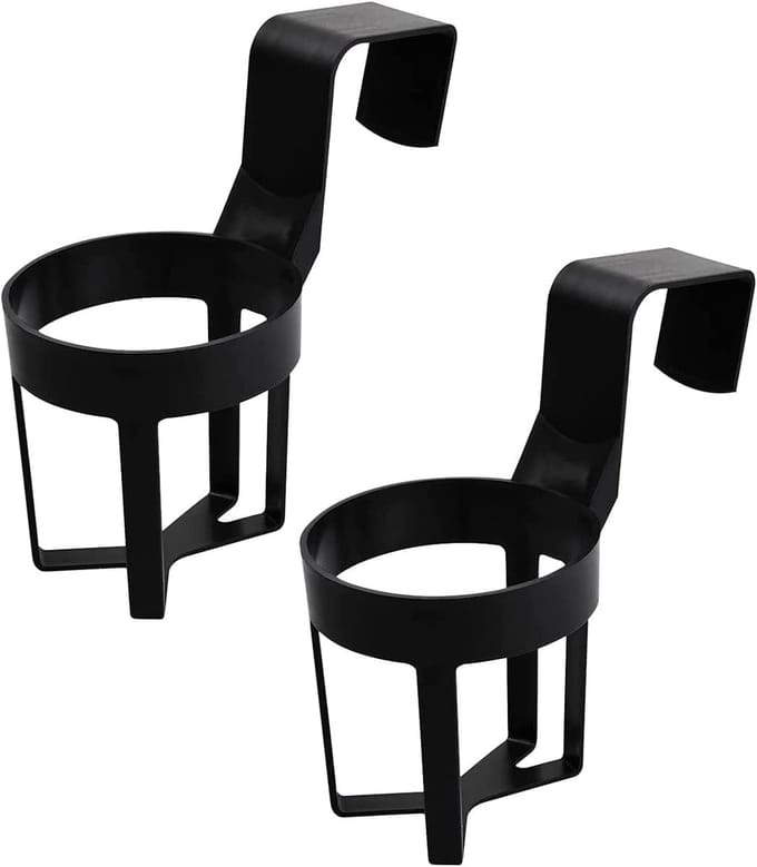 Bekerhouder voor in de auto - universeel - 2 stuks - zwart