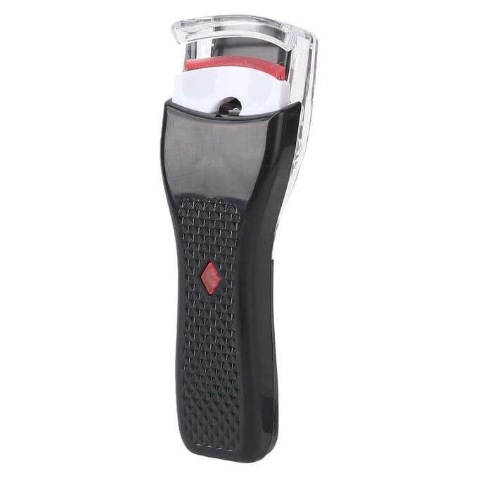 Verwarmde Wimperkruller Oplaadbaar LED Verlichting Langdurig Handheld Wimperverwarmingskruller Zwart zwart