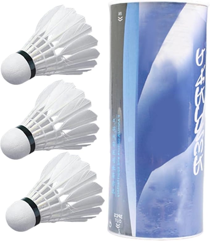 Badminton Shuttles - Trainingsballen - Wedstrijd Training - Verbeterde Stabiliteit - 3 Stuks - Wit