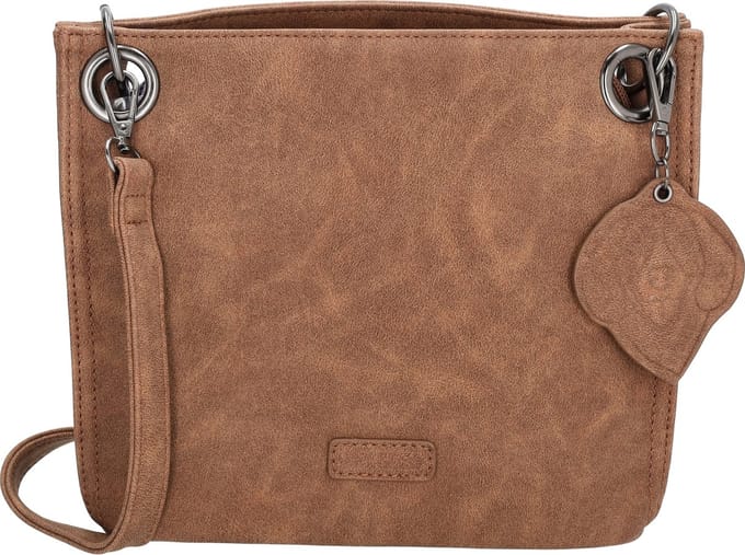 Beagles La Rambla Crossbody Schoudertas met leuke hanger - Bruin