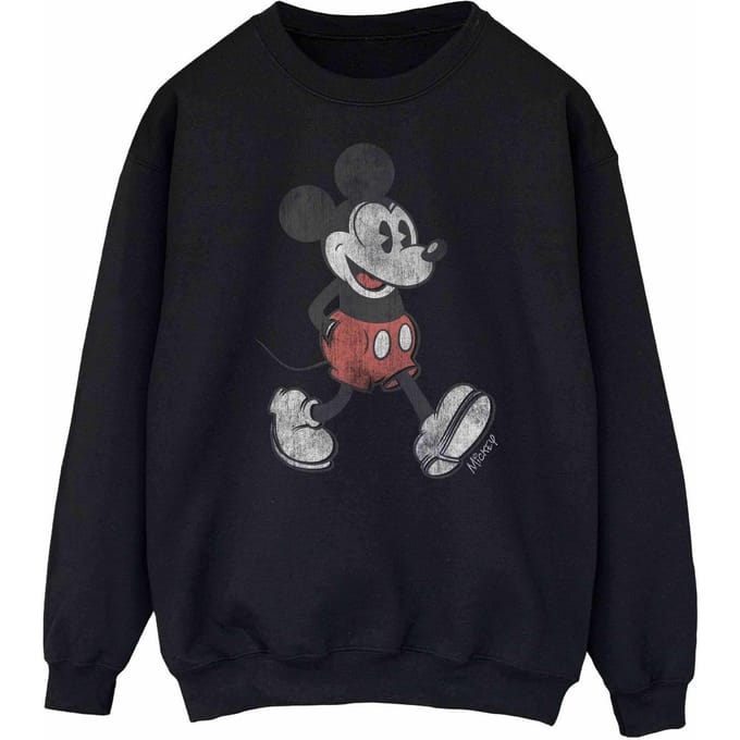 Disney Dames/Dames Wandelend Mickey Mouse Sweatshirt (Zwart)