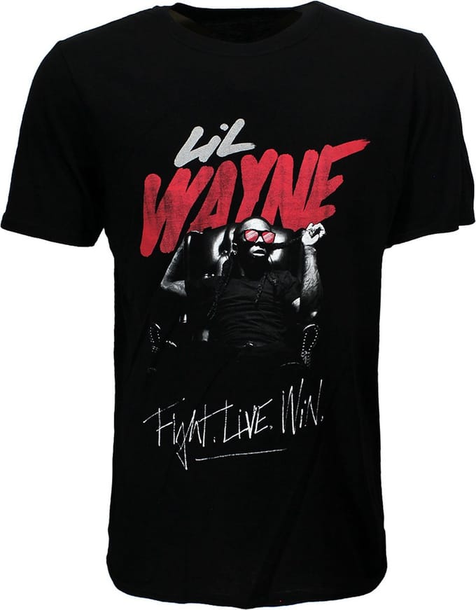 Lil Wayne Fight Live Win T-Shirt - Officiële Merchandise - M