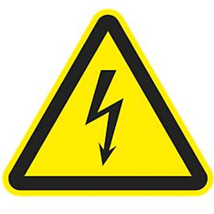 Waarschuwingsbord "Gevaar door elektrische spanning", Folie