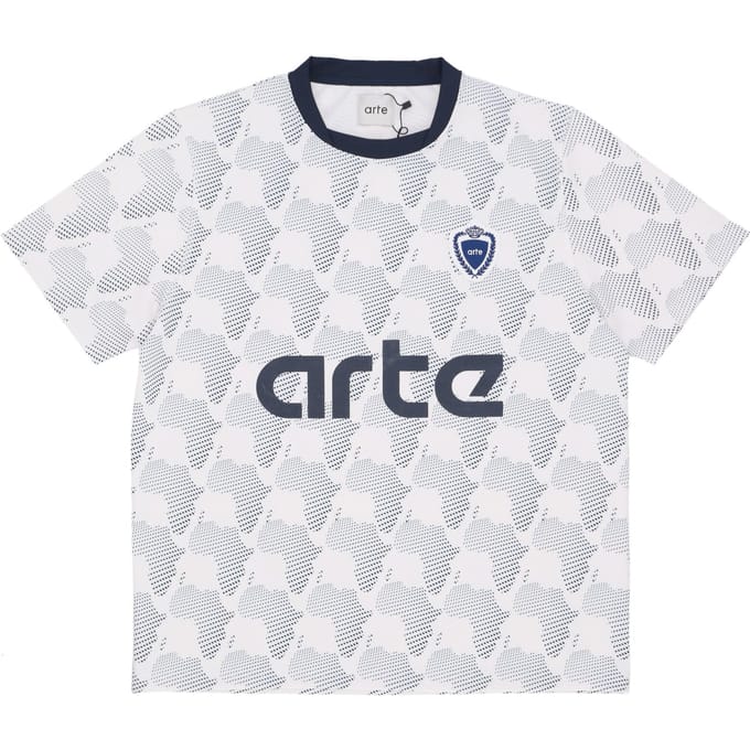 Mannen T-shirt Voetbal Shirt Wit/navy