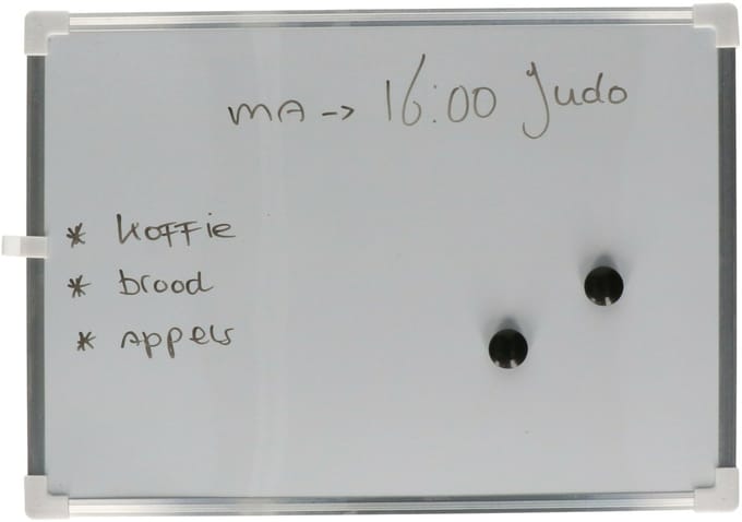 H&S Collection whiteboard - memobord magnetisch - incl. marker/magneten - 25 x 35 cm