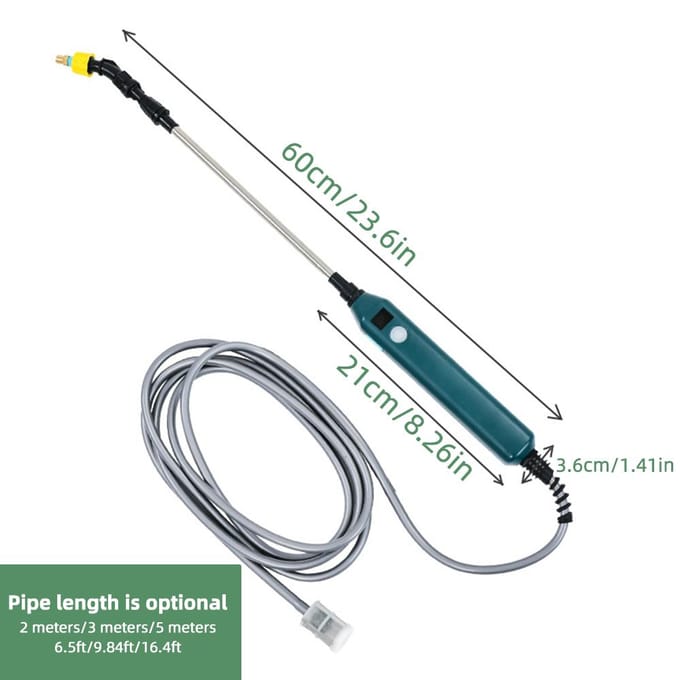 RVS Waterslang Sproeier Wand Spray Verstelbare Elektrische Vermogensweergave Handheld 5m hose set gray