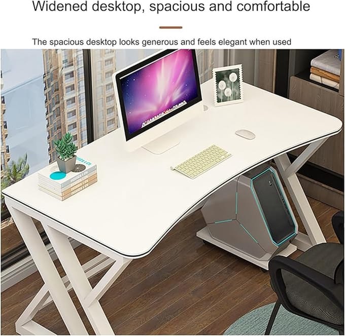 Gaming Bureau 100 x 60 cm – Home Office Computer Bureau & Workstation voor Laptop en PC, Ergonomisch, Modern Design, Stevig en Ruim Werkblad