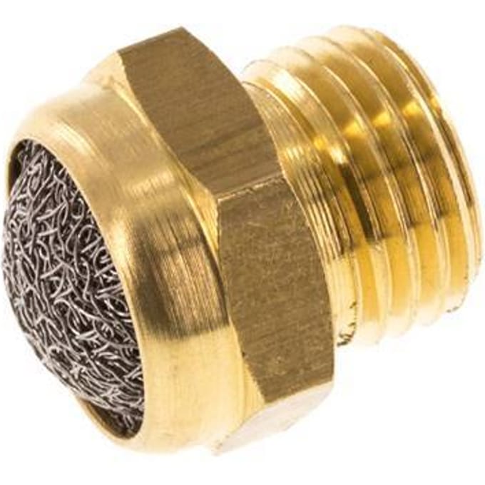 G1/4'' Messing Compacte Pneumatische Geluiddemper 1.4301 Draadgaas [5 Stuks]