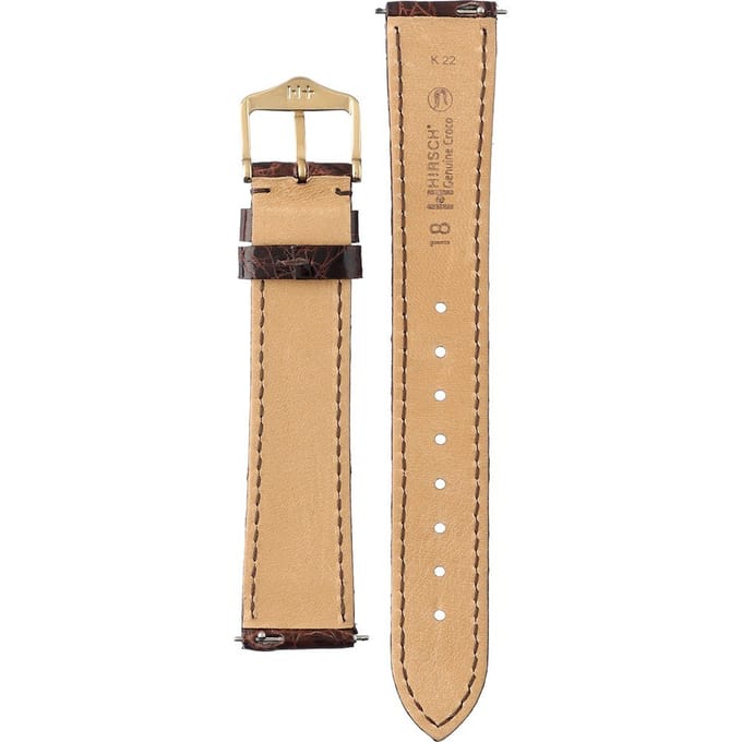 Hirsch 18920810-1-18 Genuine Croco Horlogeband