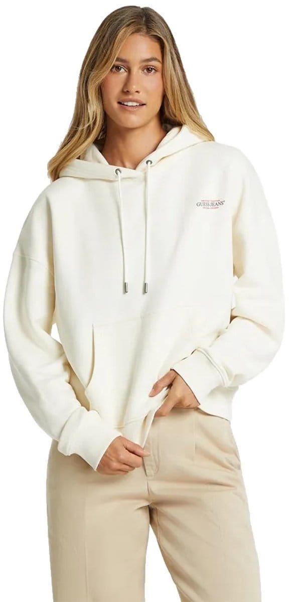 Guess Jeans American Trad Hoodie Wit XS Vrouw