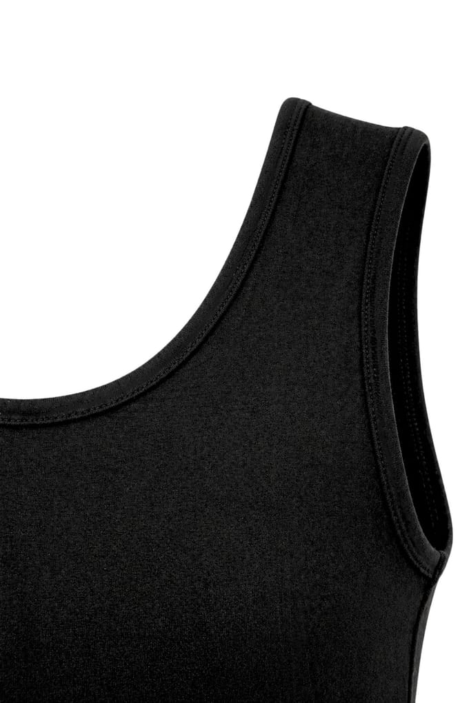 Casual U-Hals Katoenmix Tanktop
