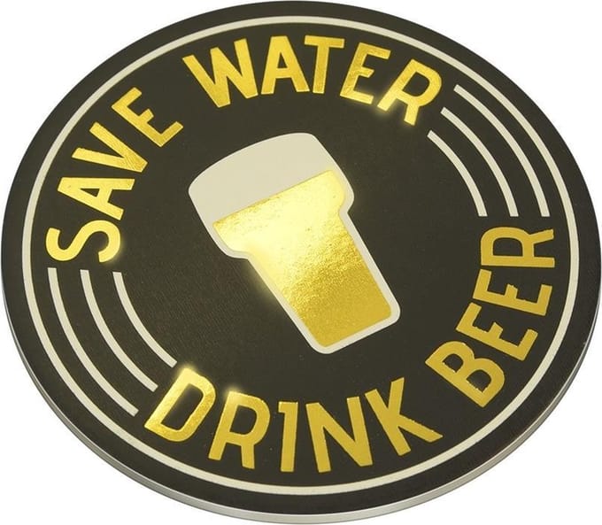 Glossy coasters - Save water