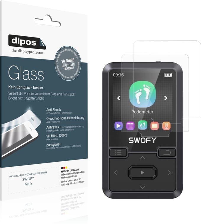 dipos – 2x Matte Pantserfolie geschikt voor SWOFY M10 | 9H Screenprotector